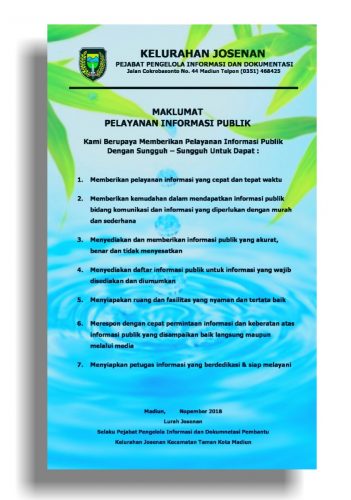 Maklumat Pelayanan Informasi Publik