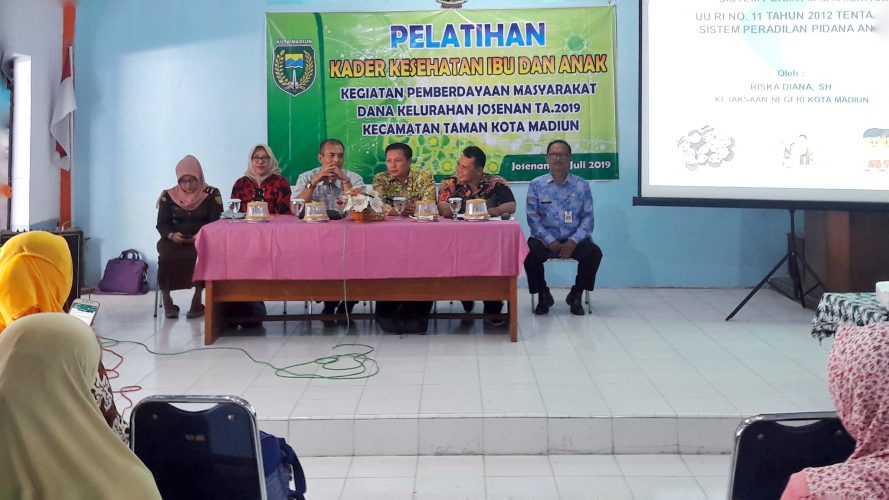 Pelatihan Kader Kesehatan Ibu dan Anak Kegiatan Pemberdayaan Masyarakat Dana Kelurahan Josenan Tahun Anggaran 2019